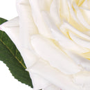 Set 4 Rose Artificiali Aperta Altezza 79 cm Bianco