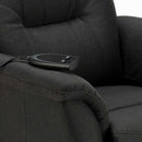 Poltrona Alzapersona Elettrica 1 Motore 77x79x115 cmin Tessuto Nero