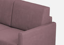 Divano Angolare 6 Posti 281x221x85 cm Karay in Tessuto Prugna