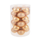 Set 24 Palle di Natale da Appendere Ø 4 cm in Vetro Champagne