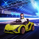 Macchina Elettrica per Bambini 12V con Licenza Lamborghini Sian FKP 37 Verde