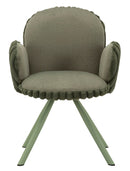 Sedia Stoccolma B Verde Set 2 Pz 64x68x83 cm in Compensato e Spugna e Ferro e Poliestere Verde      