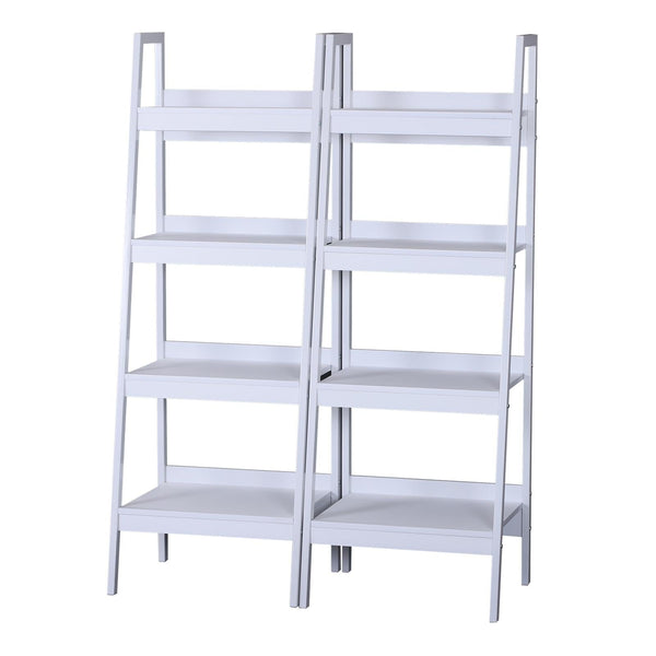 Libreria a Scala in Legno Componibile Bianco 52x45x148 cm online