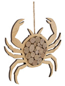 Decorazione Granchio Nature 35x2x31 cm in Tanoak e Compensato      
