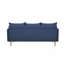 Divano 3 Posti Florin 188x84x51 h cm in Tessuto Blu