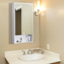 Specchio Armadietto da Bagno Pensile Bianco 50x90x12 cm 