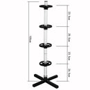 Albero Asta Porta Pneumatici Albero per Pneumatici Ferro Salvaspazio 4 Scomparti      