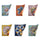 Set 6 Tovagliette Double Face 37x37 cm  in Plastica VdE Tivoli 1996 Infinito