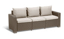 Divano 3 Posti da Giardino 198x68x71,5h cm Keter California Cappuccino