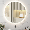 Specchio Bagno Ø80 cm con Luci LED Regolabili Interruttori Touch e Design Antiappannamento      