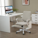 Sedia Operativa Ergonomica Regolabile Funzione Dondolo Beige e Bianco  