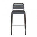 Sgabello Alto Vega 50x51x95 h cm in Acciaio Grigio