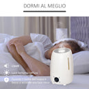 Umidificatore d'Aria ad Ultrasuoni 4,8L con Display a LED Bianco