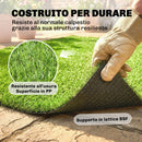 Prato Artificiale 1x4 m Tappeto Sintetico con Altezza 10mm Drenante in PP Verde      