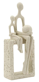 Statuetta Maternità Stons 10x7,5x26 cm in Resina Crema      