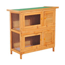 Gabbia per Conigli Conigliera da Esterno in Legno di Abete 90x45x90 cm 