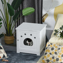 Cuccia per Gatti e Piccoli Cani 48x51x51 cm in MDF  Bianco