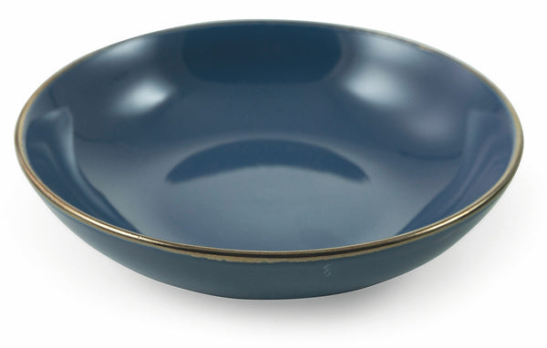 acquista Set 6 Piatti Fondi Ø20,5x5,3 cm in Gres Villa d'Este Home Tivoli Royal Light Blu