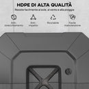 Set 2 Pesi Riempibili per Base per Ombrellone a Sbalzo 101x101x12cm in HDPE Nero      