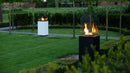 Stufa a Gas da Esterno 154,70x48,2x48,2cm Flig Gastonia Nero Lucido con Vetri