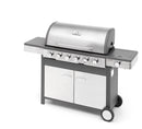 Barbecue a Gas GPL 6 Fuochi + 1 Fornello Laterale Ompagrill Indianapolis 7/B in Acciaio Inox