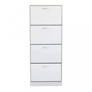Scarpiera Wendy 60x24x150 h cm in Legno Bianca