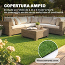 Prato Artificiale 1x4 m Tappeto Sintetico con Altezza 10mm Drenante in PP Verde      