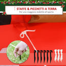 Babbo Natale con Camion e Albero Gonfiabile 215x102x180 cm con Luci a LED 