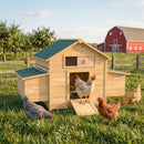 Pollaio Casetta Galline 150x100x96,5 cm con Tetto Impermeabile in Legno Giallo      