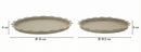 Svuotatasche Saturno Rot, Tortora Coppia Ø33x2 cm in Metallo Grigio tortora      