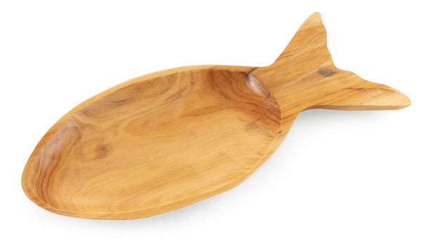Piatto Decorativo 48x20x3 cm in Legno Villa d'Este Home Tivoli Pesce sconto