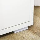 Mobile Multiuso 120x37x75 cm in Truciolato Bianco e Legno