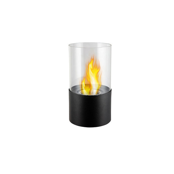 Camino a Bioetanolo da Tavolo Giotto Ø16x27 cm Bruciatore in Acciaio Inox e Lana di Roccia Nero sconto