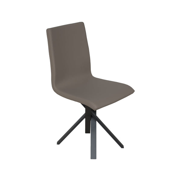sconto Sedia 40/44x42x86 cm Aury gambe Antracite in Similpelle Tortora