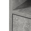 Mobile Guardaroba per Ingresso con Specchio Appendiabiti e Scarpiera Regolabile Grigio cemento 90x22x116 cm 
