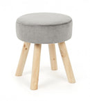 Set 2 Sgabelli  34x34x38 cm in Velluto Adeline Grigio