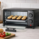 Forno Elettrico Capacità 10 Litri Potenza 800W Temperatura Regolabile e Timer Nero      
