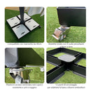 Base per Ombrellone da Giardino con Ruote 87x87 cm in Ferro Verniciato