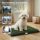 Tappetino per Cani 63x50,5x3,5 cm Vassoio con Erba Artificiale in PP e PE Verde      