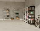 Scaffale a Incastro RAKO 100x40x187 cm 5 Ripiani Portata 150 kg in Metallo Grigio Scuro  