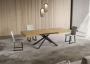 Tavolo Allungabile 140-224x80x74 cm Niket Quercia Natura Gambe Antracite