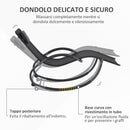 Sedia Sdraio a Dondolo Zero-Gravity da Esterno Impermeabile 155x61x88 cm con Poggiatesta Nero