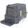 Lettiera per Gatti Chiusa 63x43x43 cm Capacità da 80L con Vassoio Estraibile in ABS e Acciaio Inox Grigio Scuro