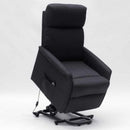 Poltrona Alzapersona Elettrica 1 Motore 73x94x103 cm in Tessuto Nero