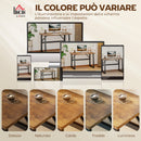 Scrivania per Camera Stile Industriale 120x60x76 cm con Angoli Arrotondati in Legno e Acciaio Nero e Marrone      