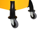 Secchio Lavapavimenti Professionale con Strizzatore Manuale 44x36x90 cm 4 Ruote e Maniglia in Metallo Giallo