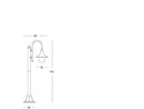 Lampada Palo da Giardino E27 60W in Alluminio Sovil Ruggine