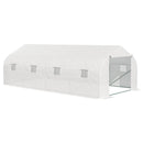 Serra per Piante Verticale 4 Ripiani 6x3x2m Rivestimento in PE Bianco