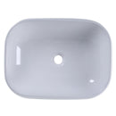 Lavabo da Appoggio Rettangolare in Ceramica Smaltata Bianco 56x42x14.5 cm 
