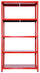 Scaffale in Metallo 5 Ripiani 100x40x187 cm  Ettore Rosso